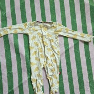 Magnetic Me One-Piece Footie with Yellow Lion Print